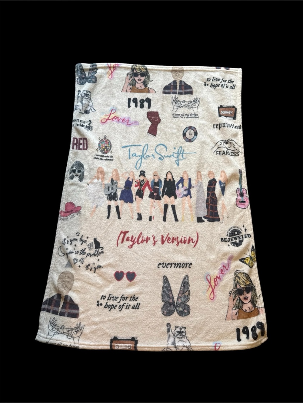 Taylor Swift Eras Tour Fuzzy Throw Blanket Taylor’s Version Swiftie Gift